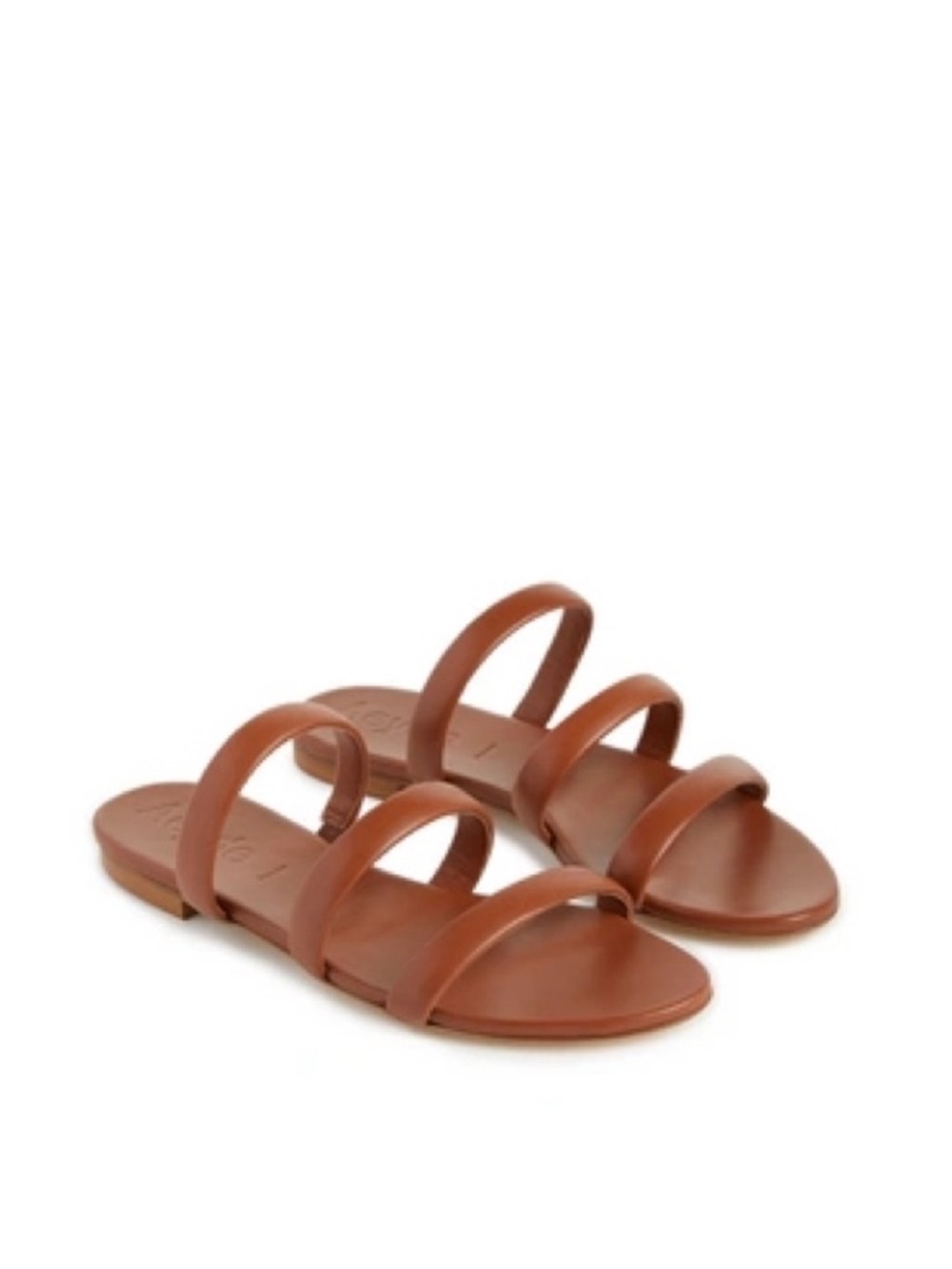 Aeyde Crissy Slide Sandals - Cognac Brown Size 37 / 7